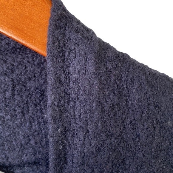 Vince Wool Blend Navy & White Stripe Open Front Cardigan Sweater Long Sleeves - Picture 5 of 14